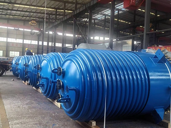 Reaktor Berlapis Kaca dengan Jaket Gegelung Separa Paip