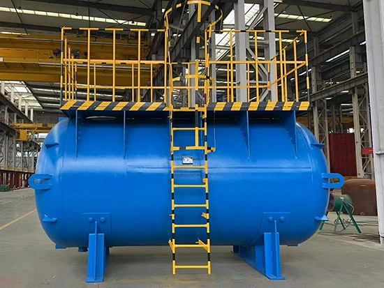 Tangki Penyimpanan Berlapis Kaca Mendatar