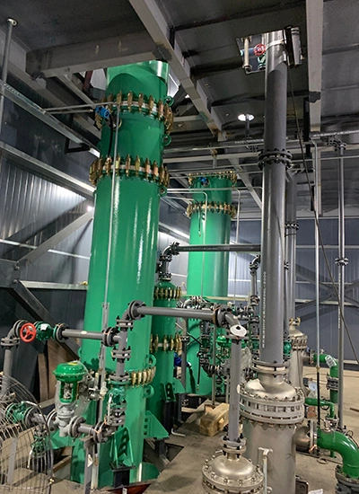 Kolum Berlapis Kaca Beroperasi di Tapak Pelanggan