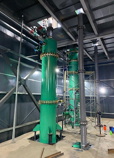 Kolum Berlapis Kaca Beroperasi di Tapak Pelanggan