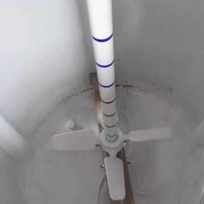 Pengaduk boleh tanggal berlapis kaca dengan skala (lapisan enamel putih)