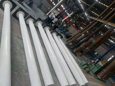 Tiub penukar haba berlapis kaca enamel putih